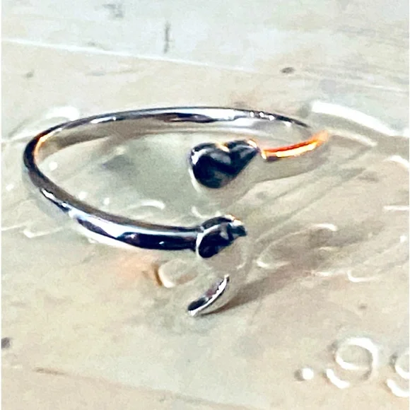 925 Shimmering Sterling Silver Adjustable Semicolon Ring; Your Story Isn't Over - Picture 12 of 13